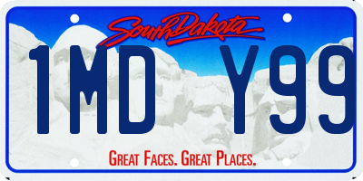 SD license plate 1MDY99