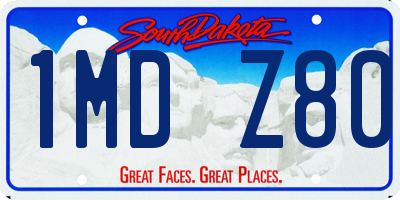 SD license plate 1MDZ80