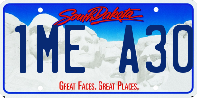 SD license plate 1MEA30