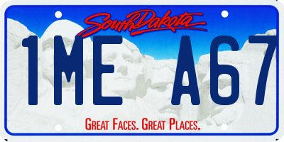 SD license plate 1MEA67