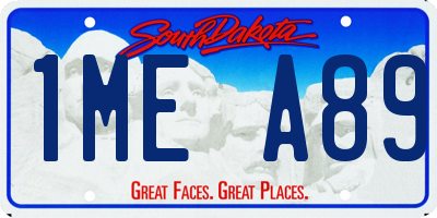 SD license plate 1MEA89