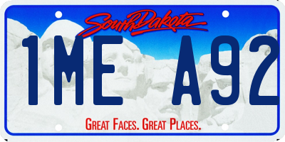 SD license plate 1MEA92