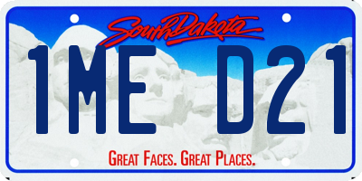 SD license plate 1MED21
