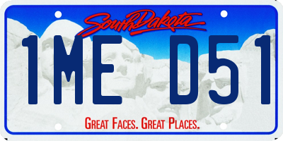 SD license plate 1MED51
