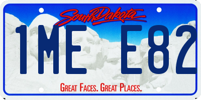 SD license plate 1MEE82