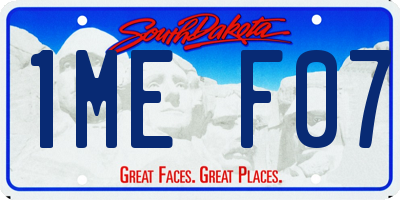 SD license plate 1MEF07