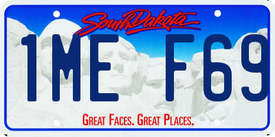 SD license plate 1MEF69