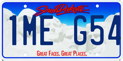 SD license plate 1MEG54