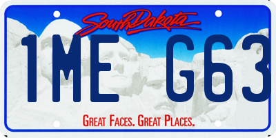 SD license plate 1MEG63