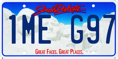 SD license plate 1MEG97