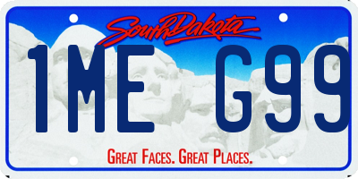 SD license plate 1MEG99