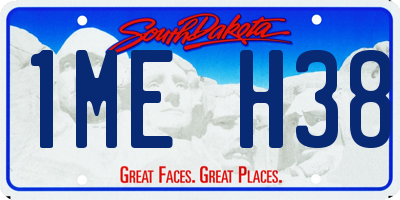 SD license plate 1MEH38