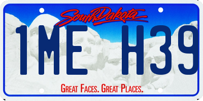SD license plate 1MEH39