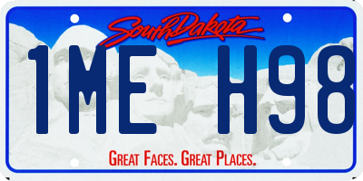 SD license plate 1MEH98