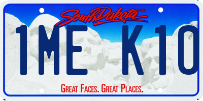 SD license plate 1MEK10