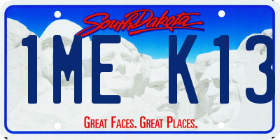 SD license plate 1MEK13