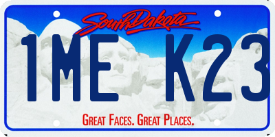SD license plate 1MEK23