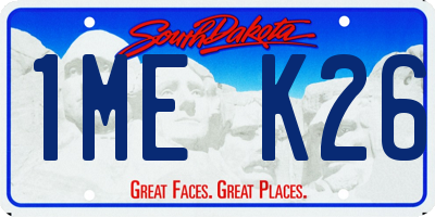 SD license plate 1MEK26