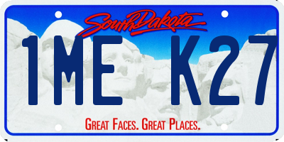 SD license plate 1MEK27