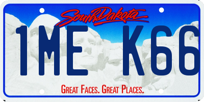 SD license plate 1MEK66