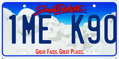 SD license plate 1MEK90