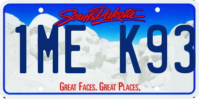 SD license plate 1MEK93