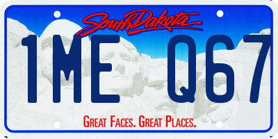 SD license plate 1MEQ67