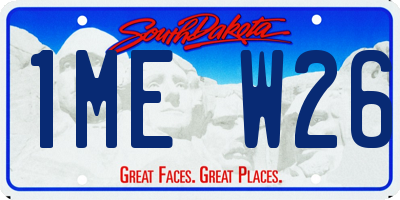 SD license plate 1MEW26