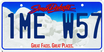 SD license plate 1MEW57
