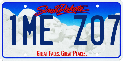 SD license plate 1MEZ07