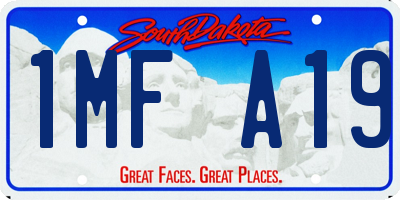 SD license plate 1MFA19
