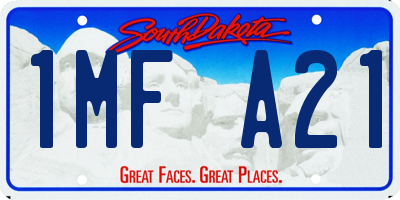 SD license plate 1MFA21