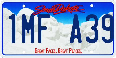 SD license plate 1MFA39