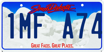 SD license plate 1MFA74