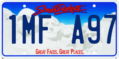 SD license plate 1MFA97