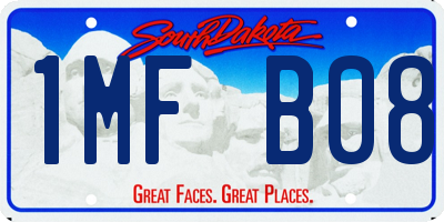 SD license plate 1MFB08
