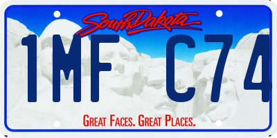 SD license plate 1MFC74