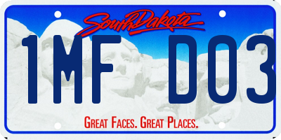 SD license plate 1MFD03