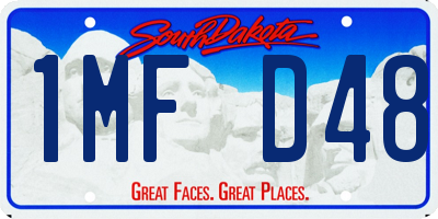 SD license plate 1MFD48