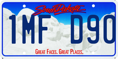 SD license plate 1MFD90