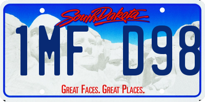 SD license plate 1MFD98