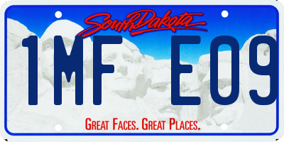 SD license plate 1MFE09