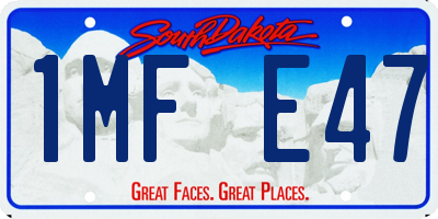 SD license plate 1MFE47