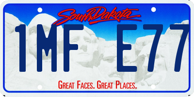 SD license plate 1MFE77