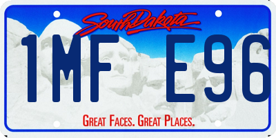SD license plate 1MFE96