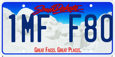 SD license plate 1MFF80