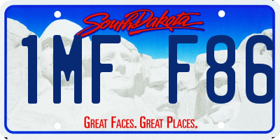 SD license plate 1MFF86