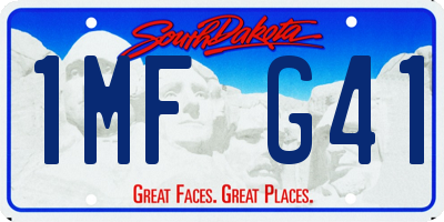 SD license plate 1MFG41
