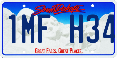 SD license plate 1MFH34