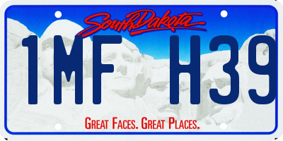 SD license plate 1MFH39